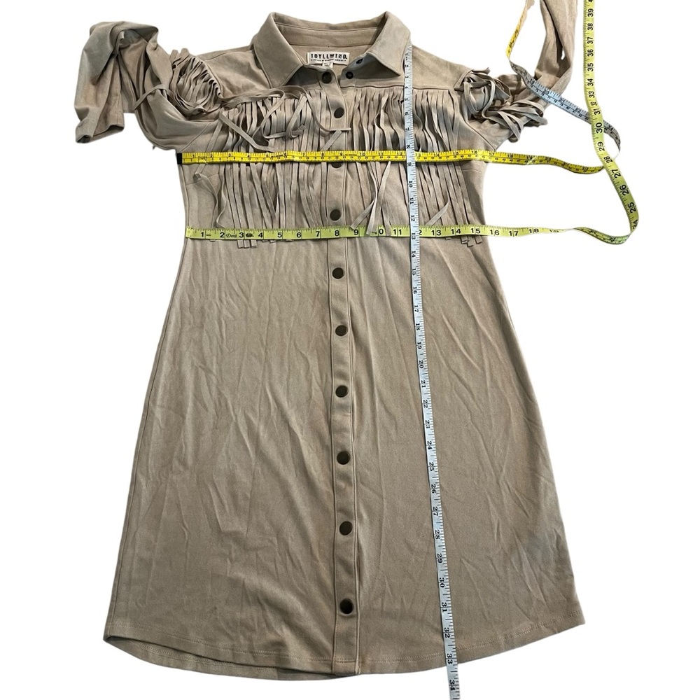 Idyllwind Women's Jonquil Faux Suede Fringe  Shirt Dress Western Cowgirl Tan XS - Picture 2 of 15